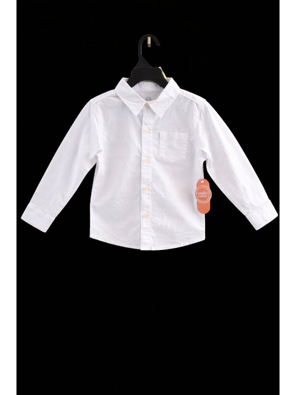 Infant Boys' White Dress Shirt with Long Sleeves Size 18M NWT -Wonder Nation